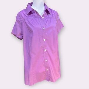 New! Talbots Cotton Blouse with Gathered Bodice